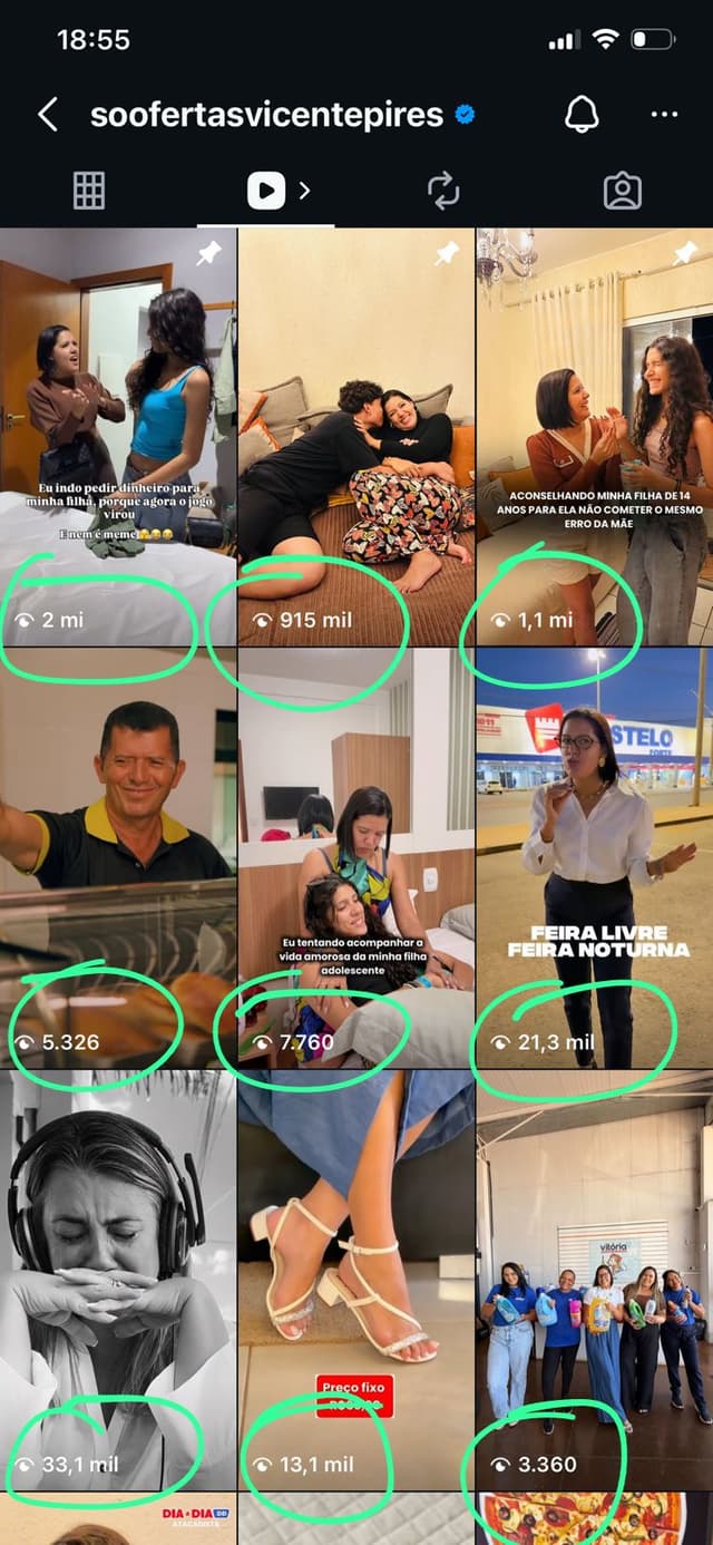 Perfil @soofertasvicentepires no Instagram